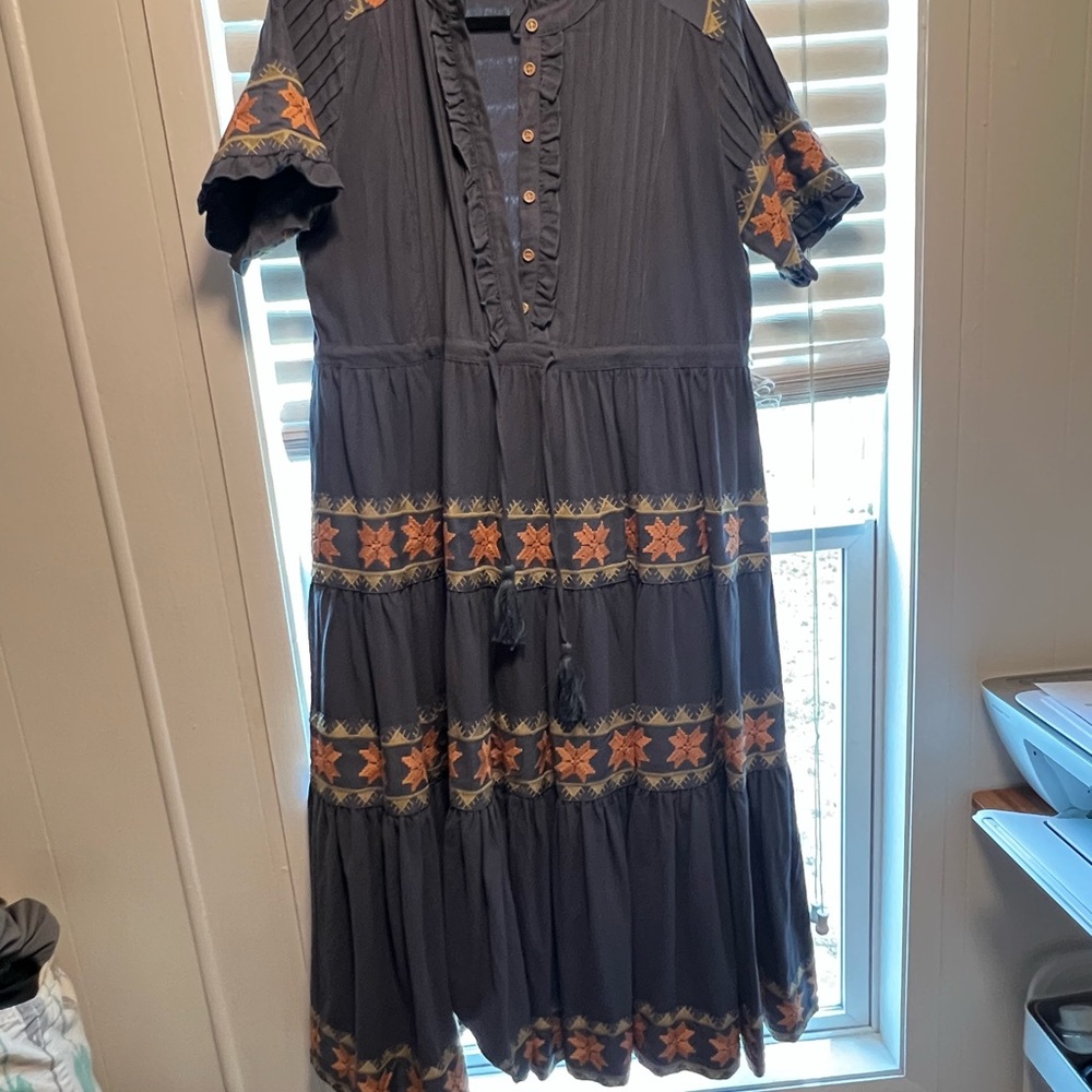 Ivy City Embroidered Navy Dress